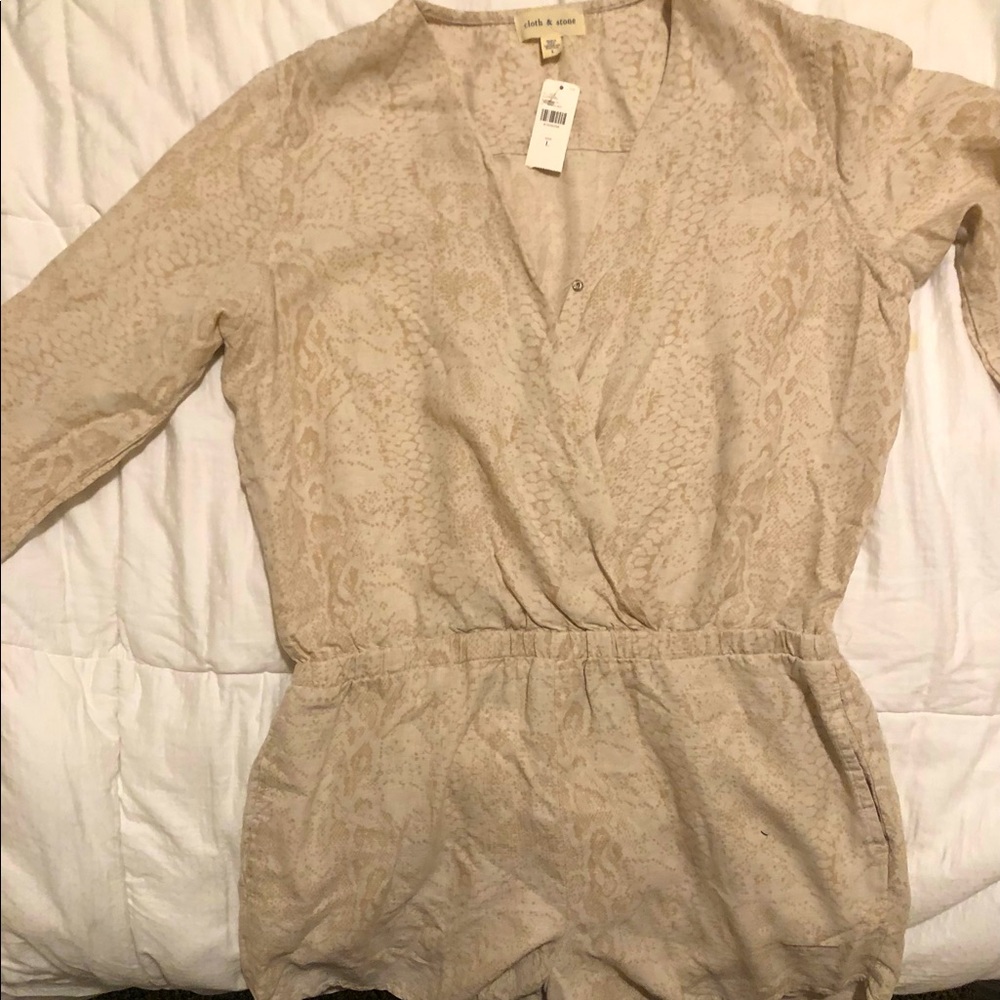 Anthropologie long sleeve romper